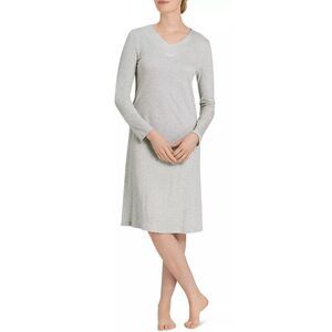 Hanro Womens Mira Long Sleeve Nightgown X-Small Cloud Melange - NWT $228